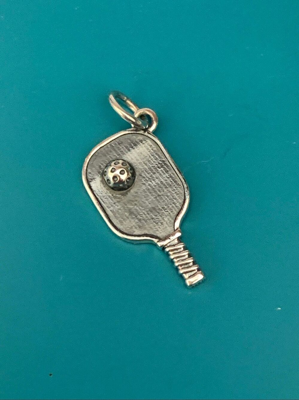 .925 Pickleball Paddle and Ball Sterling Silver Jewelry Charm #sports